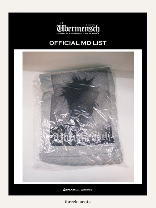 (現貨)G-DRAGON 2025 World Tour [Übermensch] 首爾場週邊 - Grey Hoodie