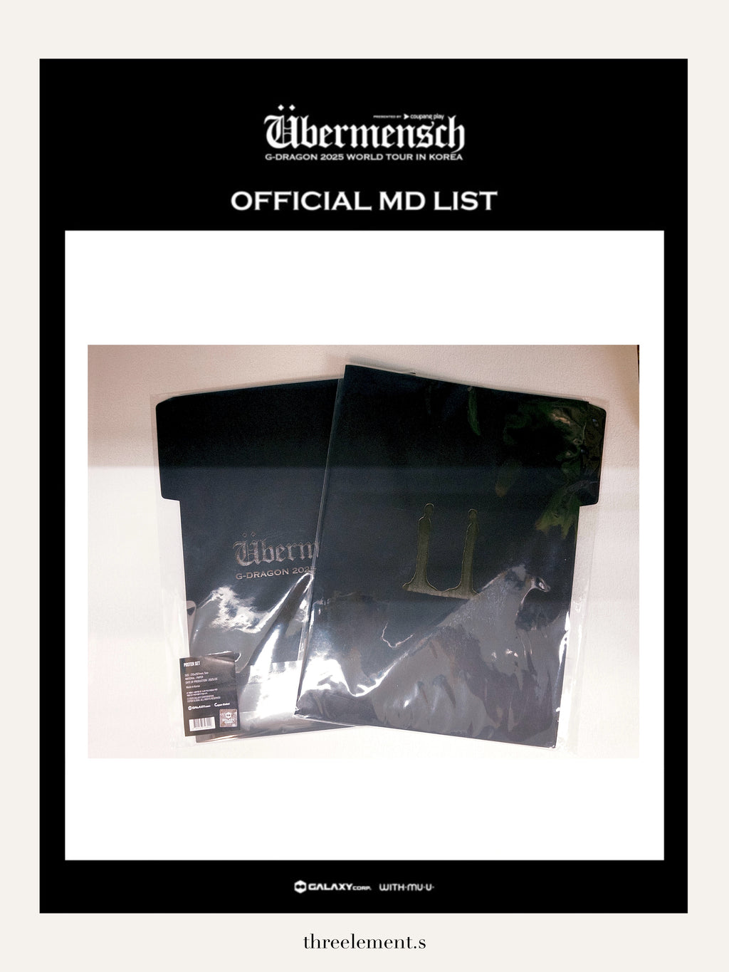 (現貨)G-DRAGON 2025 World Tour [Übermensch] 首爾場週邊 - Poster Set