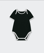 [musinsa] baby plain white trim romper, set of two