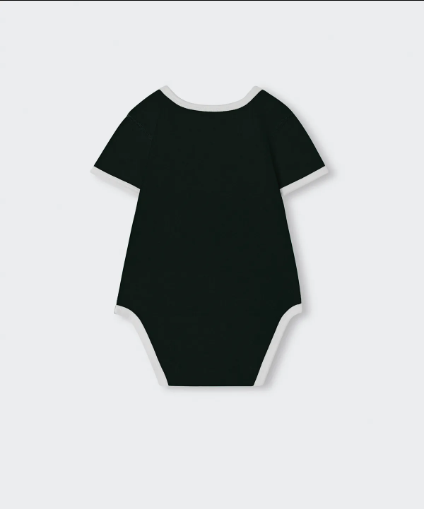 [musinsa] baby淨色白邊連身衣 一SET兩件