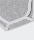 [musinsa] baby plain white trim romper, set of two