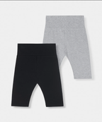 [musinsa] baby 7-quarter length leggings - set of two
